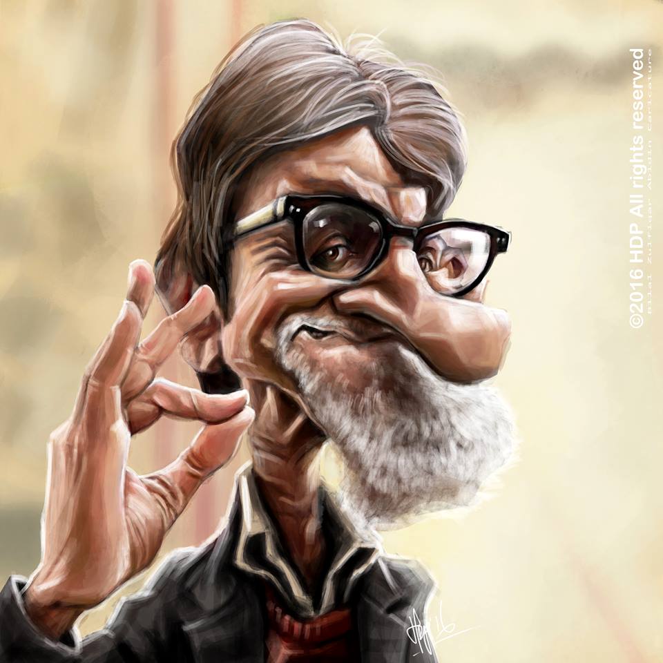 Amitabh Bachchan By Bilal Zulfiqar Abidin/Indonesia,2016 - Tabriz Cartoons  - Tabriz Cartoons | 2023